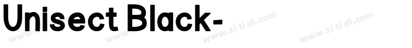 Unisect Black字体转换